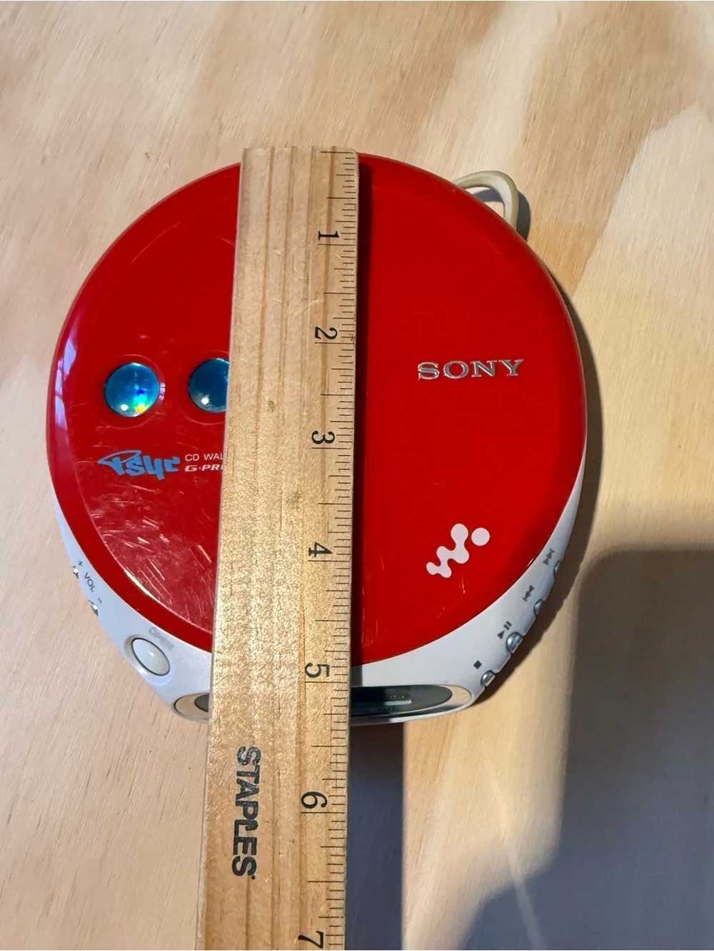 Sony Psyc CD Walkman D-EJ360 G Protection Red Tested Working Read Info Below!
